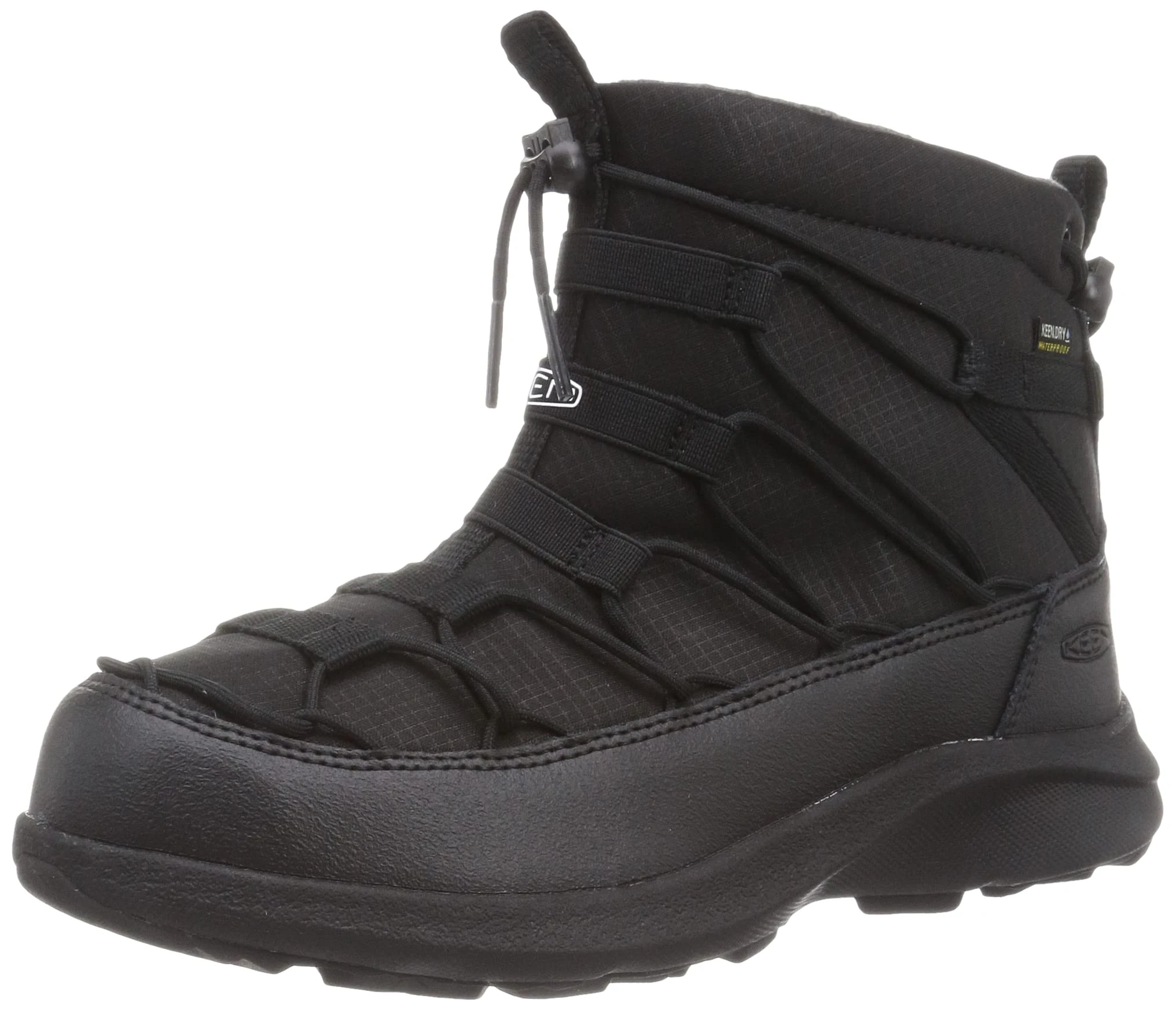 KEEN Women's Uneek SNK Chukka 2 Waterproof Snow Boot, Black/Black, 9.5