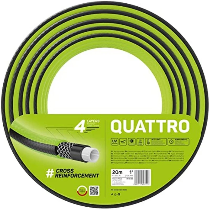 Cellfast Quattro Garden Hose - 4-Layer 20m UV-Resistant Hose