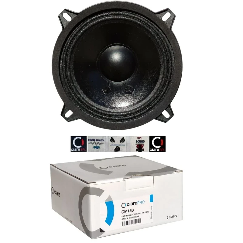 Ciare 1 WOOFER CM133 CM 133 13.00 cm 130 mm 5" speaker with 80 watt rms and 200 watt max with impedance 4 ohm sensitivity 90 db for cars, 1 piece