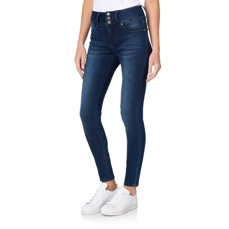 WallFlower Women's High-Waisted InstaSoft Sassy Skinny Jeans, Shannon, 7 Short