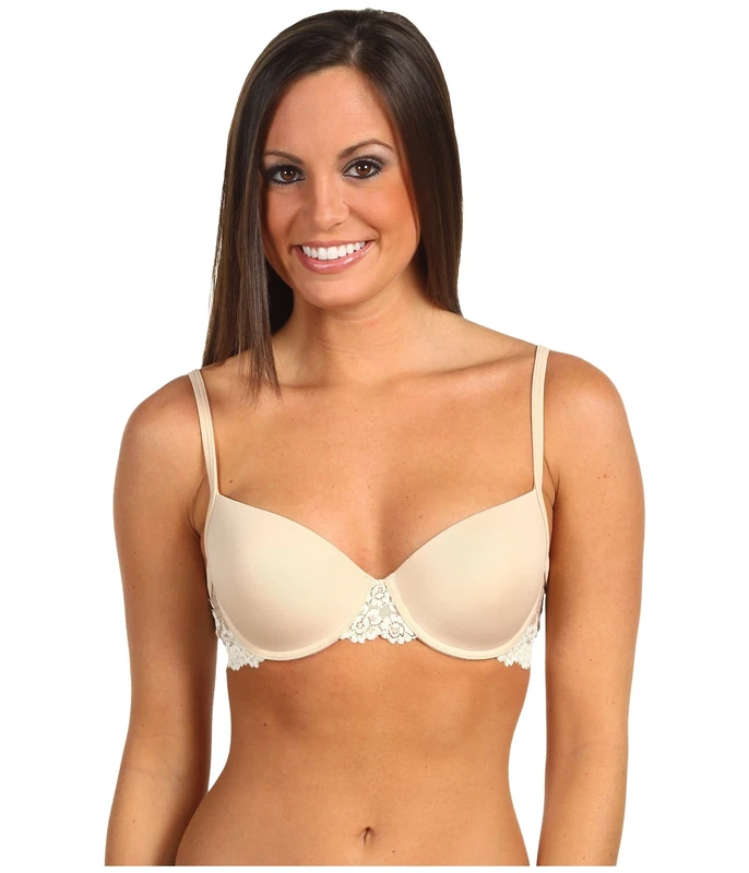 Wacoal Women's Petite Embrace Lace Push Up Bra, Natural Nude/Ivory, 34AA