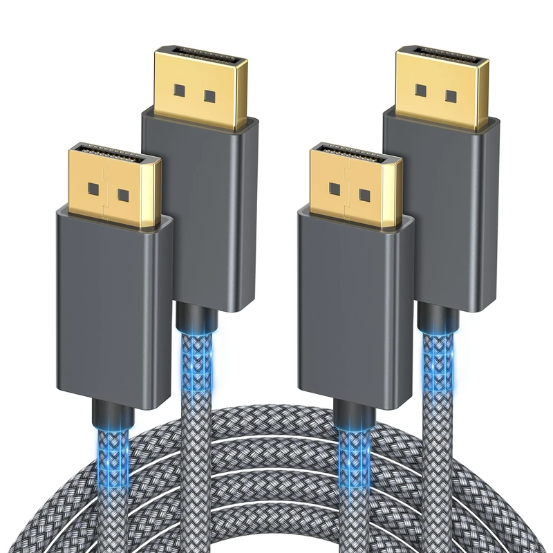 Itramax 8K 60Hz DisplayPort Cable 3M(2-Pack),10FT DP 1.4 Male Ultra High Speed Cord for Laptop/PC/TV/Gaming Monitor,Support HBR3 Bandwidth of 32.4Gbps,4K@144Hz,2K@165Hz,1080P@240Hz(DP 1.2 Compatible)