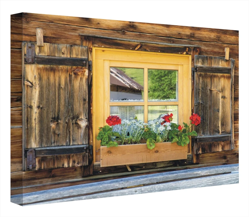 CCRETROILUMINADOS Backlit Picture Window with Flowers