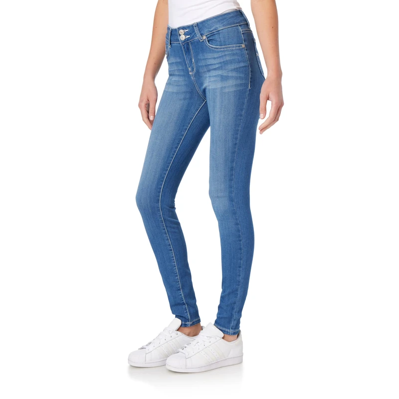 WallFlower Women's InstaSoft Ultra Fit Skinny Jeans, Amal Pure, 11 Short