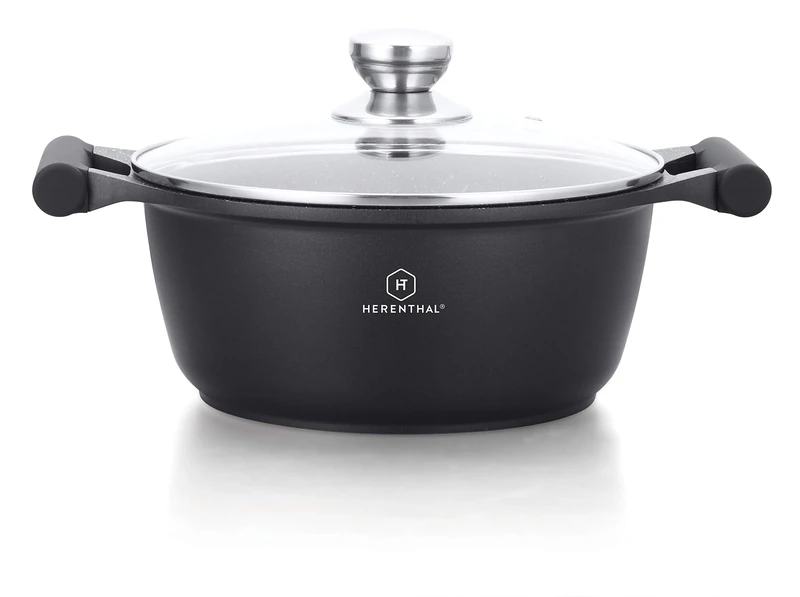 ROYALTY LINE, Double Grill Frying Pan, PFAS and PFOA Free, Non-Induction, Reduces unpleasant Odors, Smoke and Oil Splashes in Aluminum with Marble Coating, 34 cm, Silver