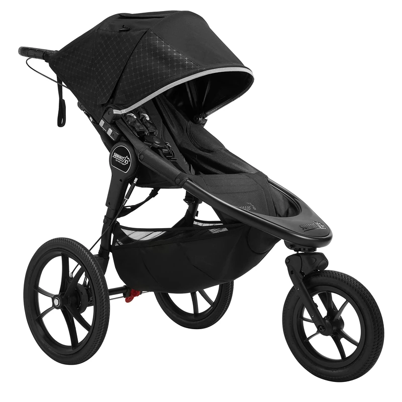 Baby Jogger Summit X3 All-Terrain Jogging Pushchair | Foldable 3-Wheel Exercise Stroller | Midnight Black - Image 1