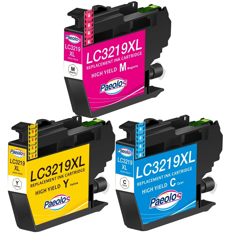 LC3219XL Ink Cartridges for Brother LC3217 Ink Cartridges Cyan Magenta Yellow for Brother MFC-J5330DW MFC-J6530DW MFC-J6930DW MFC-J5335DW MFC-J5730DW MFC-J6935DW MFC-J5930DW,CyanMagentaYellow,3-Pack