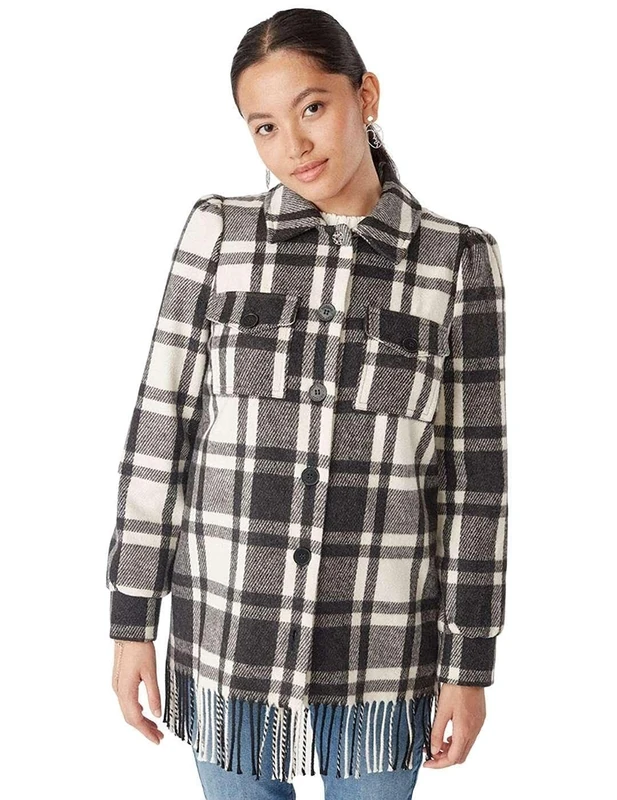 Naf Naf Women's AGIGI M1, Ecru/Noir Motif, Taille Normale