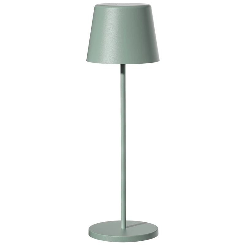 Lumisky Kelly Olive Wireless Touch Lamp Aluminium Green LED White Dimmable Height 38 cm