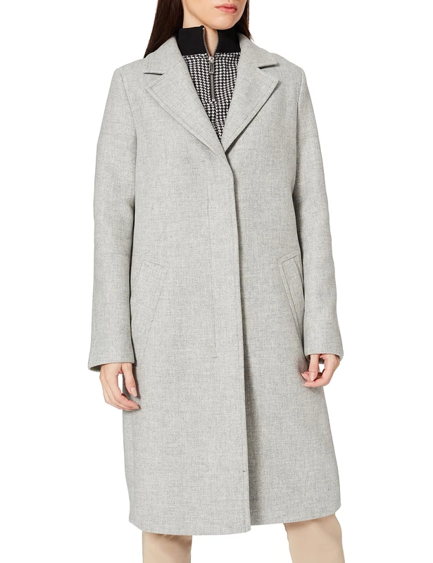 BOSS Women's C_Coluise1 Coat, Silver40, 38