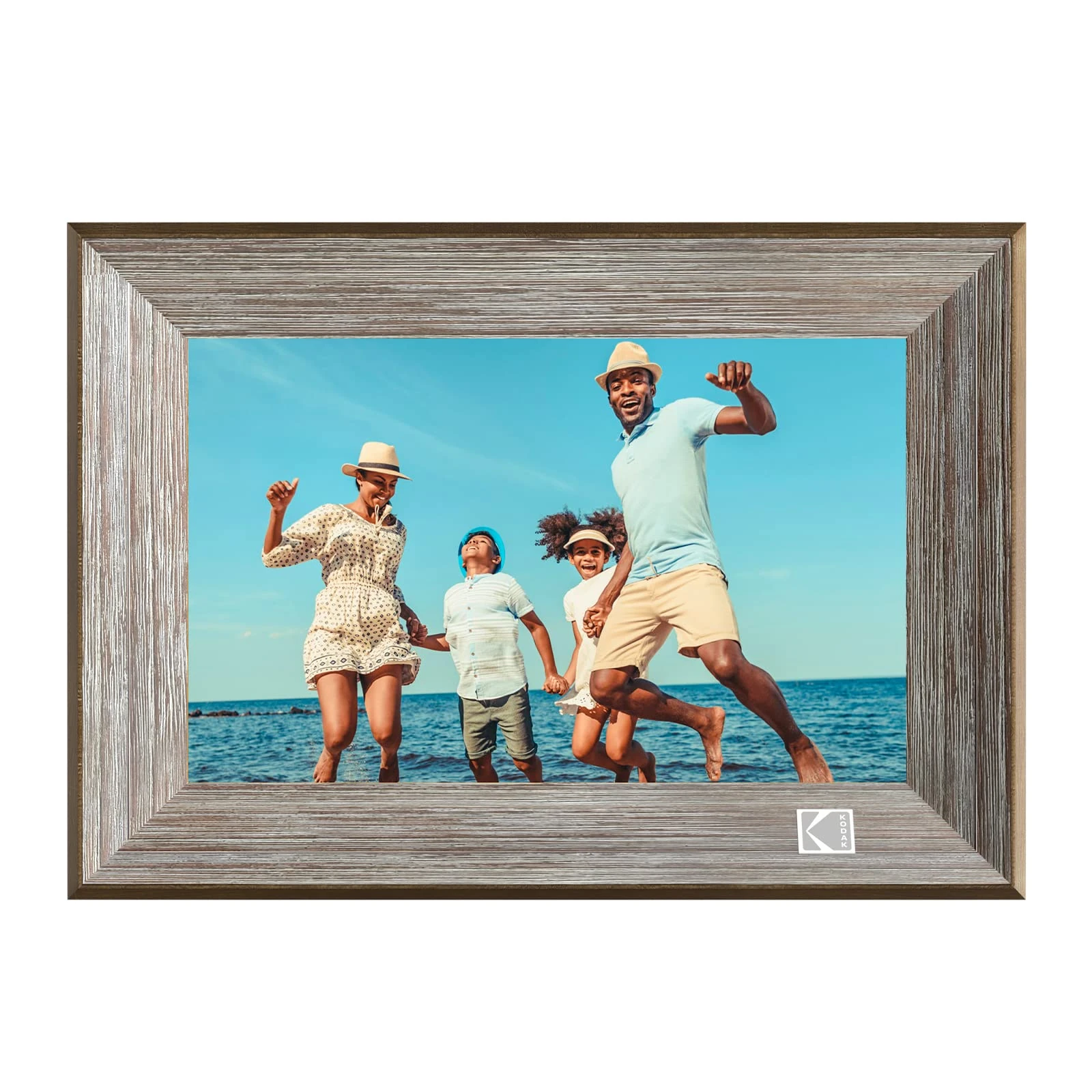 KODAK Digital Photo Frame 10 inch, WiFi Digital Picture Frame with 32GB Internal Memory, HD IPS Touchscreen, Classic Wood Electronic Digital Frame, Share Picture and Video Instantly via USB or App