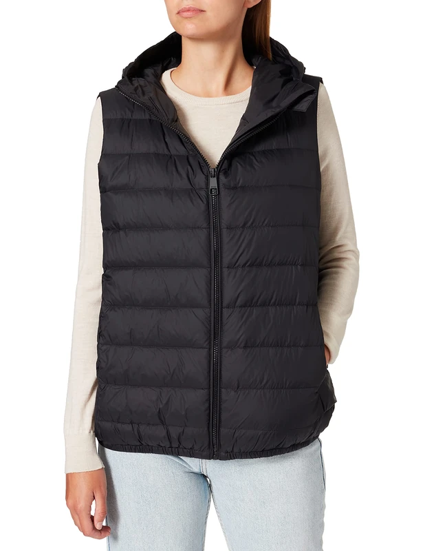 BOSS Women's C_Palaro Down Vest, Black 1, 18