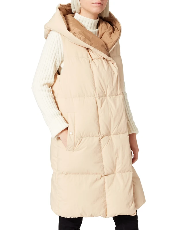 BOSS Women's C_Paholla1 Down Vest, Light beige277, 10