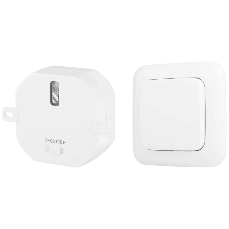 Smartwares Plug & Connect SH4-99564 Home Kit for Wireless Lighting up to 1000 Watt - Mounting Module and Switch, White - Image 1