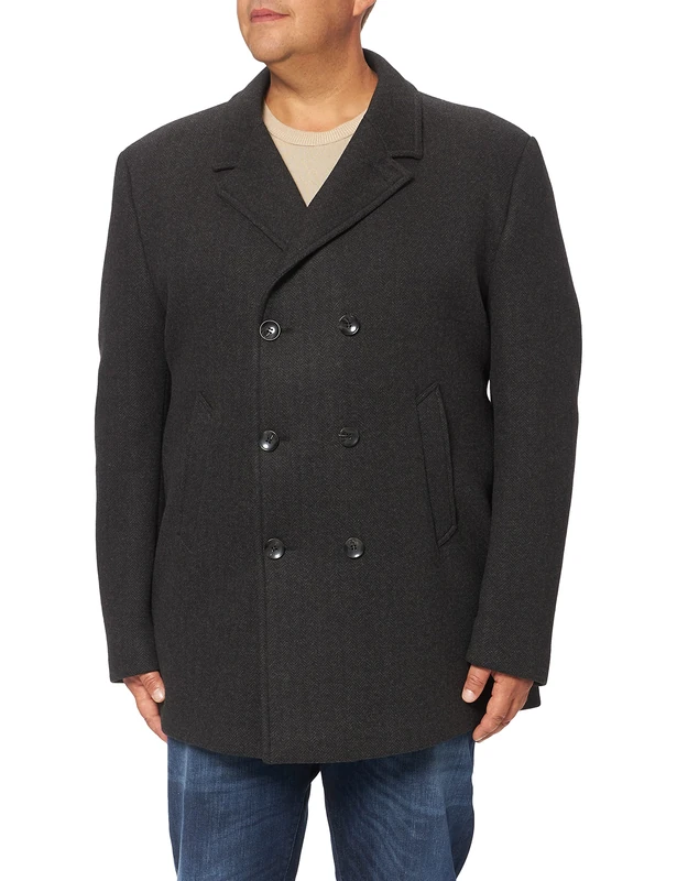bugatti Men's 821833-84010 Wool Coat, Darkgray, 46