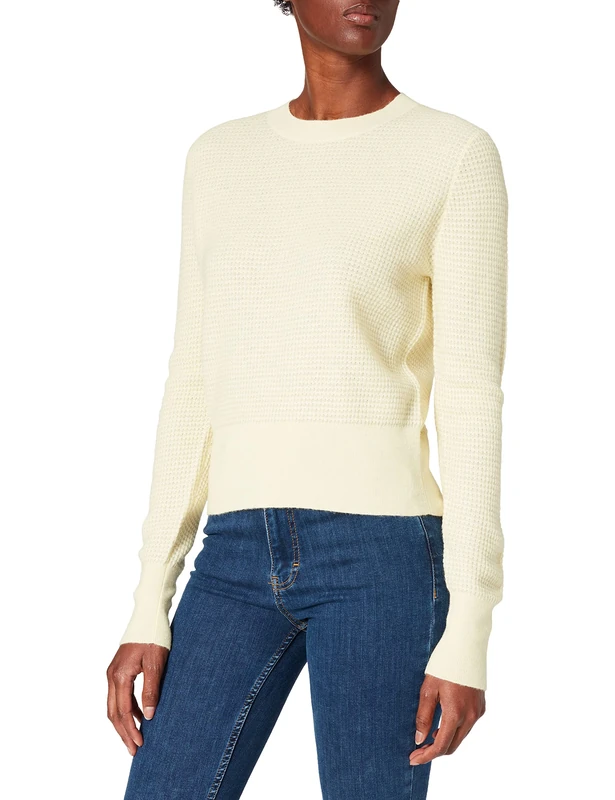 BOSS Women's C_femaida Sweater, Light/Pastel Yellow745, L