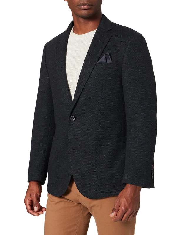 bugatti Men's 898133-89630 Casual Blazer, Navy, 36R