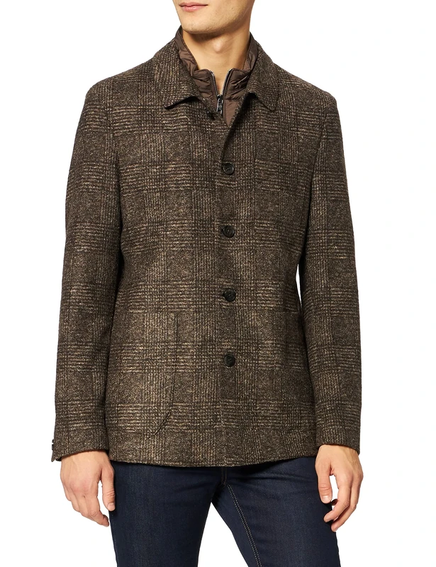 bugatti Men's 899128-89269 Casual Blazer, Brown, 44R