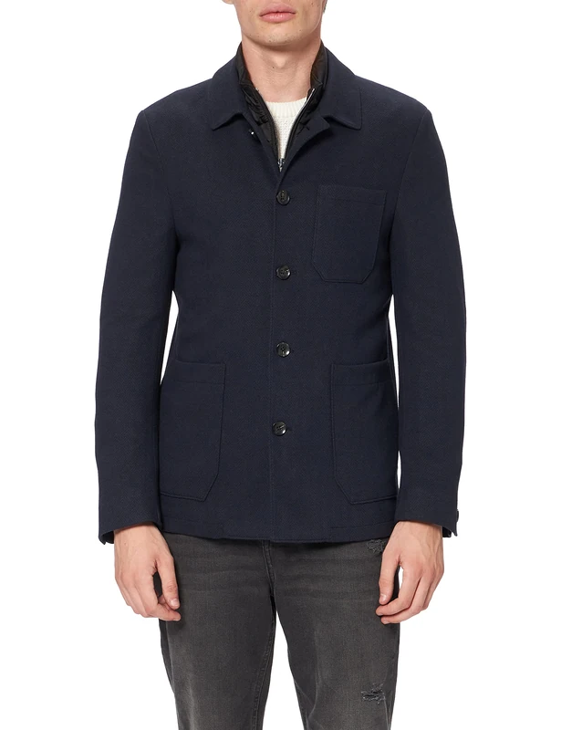 Bugatti Men's Casual Blazer, navy, 52 (Manufacturer size)