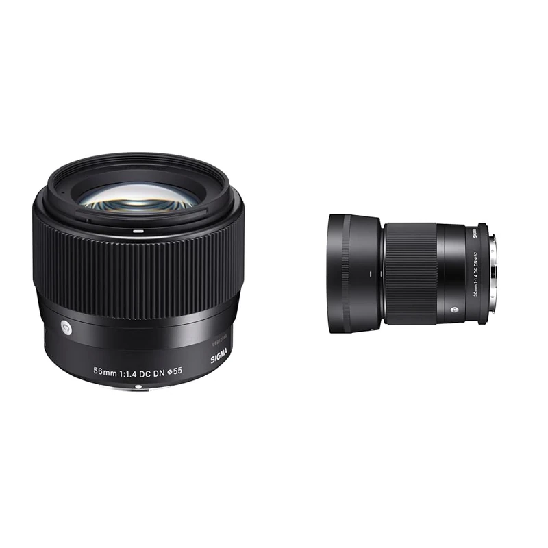 Sigma 351965 56mm F1.4 DC DN Contemporary For Sony E, Black & 33B965 30 mm F1.4 DC DC Sony E-Mount-Black