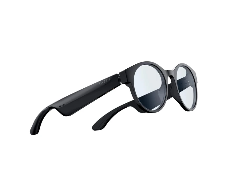 Razer Anzu Smart Glasses (Round, Small Glasses) - Audio Glasses with Blue Light/UV Protective Lenses (Low Latency, Intergrated Mic and Speakers, Touch Enabled, IPX4 Water Ressistant) Black - Image 1