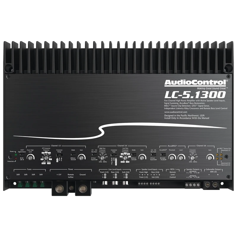 AudioControl LC-5.1300 5-Channel Car Audio Line Output Converter, Black