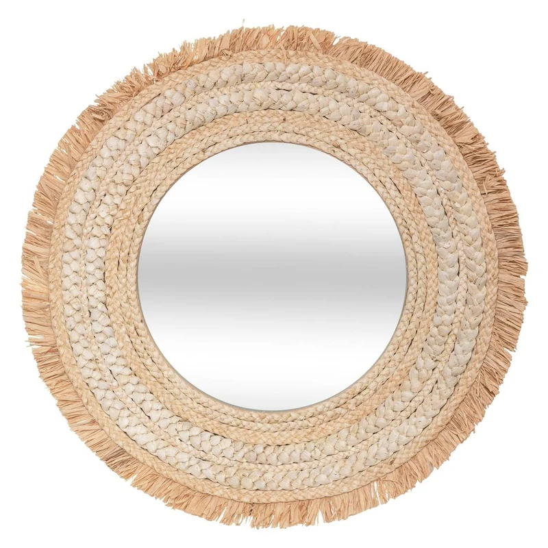 Atmosphera - Natural Braided Wall Mirror Diameter 67 cm - Image 1