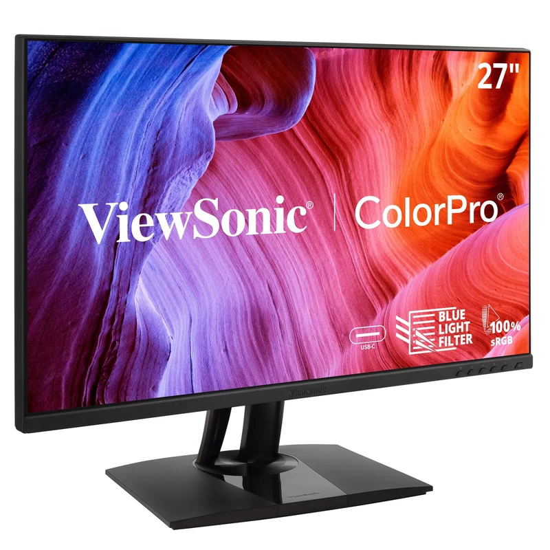 ViewSonic VP2756-2K 27-inch 1440p QHD Professional Monitor, 100% sRGB, Pantone Validated, Pre-Calibrated USB Type-C, HDMI, DisplayPort, for Graphic Design, Photo & Video Editing