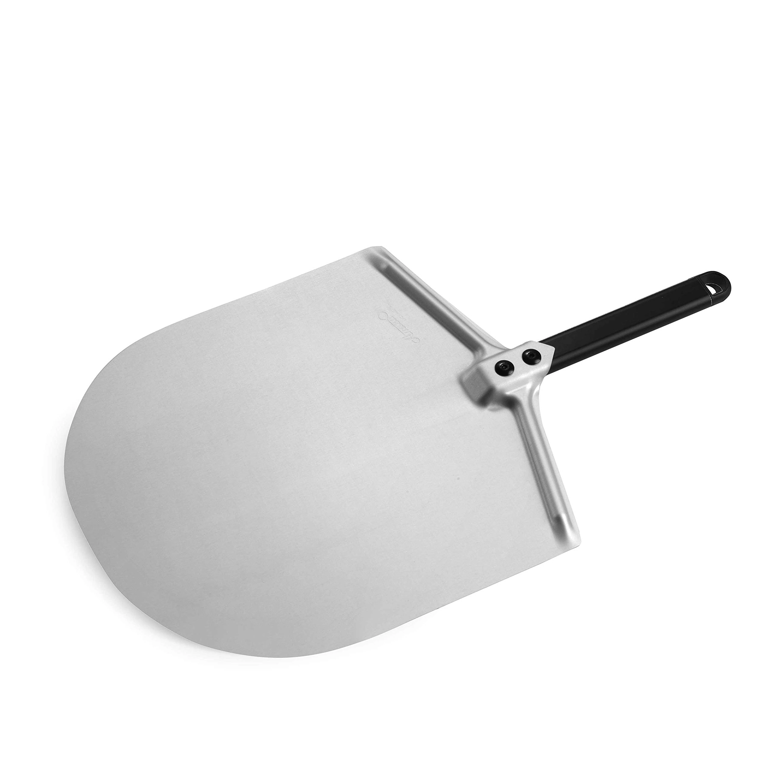 Gi.Metal Amica Line Short Pizza Shovel in Anodized Aluminum Certified for Food use, Classic Shovel for Household use Head 33 cm and Black Handle 25 cm, 100% Made in Italy