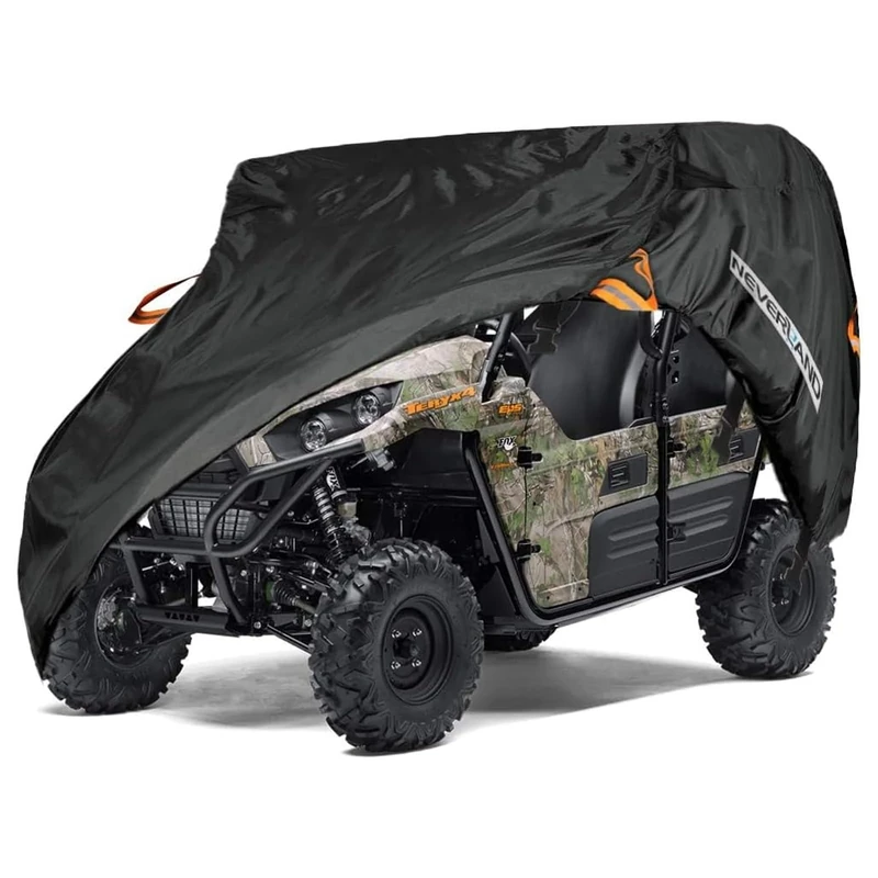 NEVERLAND UTV Cover Heavy Duty Ranger Cover Waterproof 4-6 Seater Side by Side Covers 4 Door All Weather Storage with Reflective Strip Compatible with Polaris RZR General Can-Am Yamaha SxS