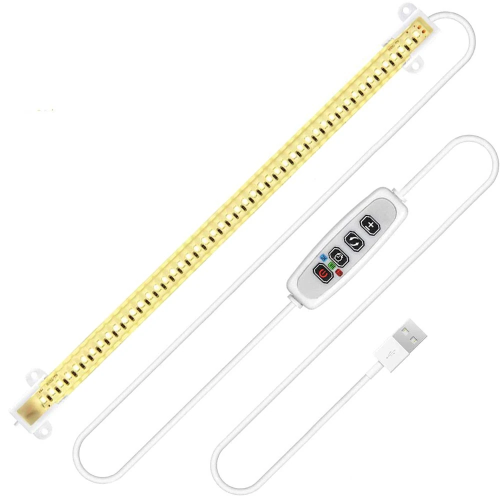 Craftsboys LED Plant Grow Light Strips Full Spectrum for Indoor Plants with Auto ON/Off Timer, 48 LEDs / 10 Dimmable Levels, Sunlike Grow Lamp for Hydroponics Succulent (Sunlight, One Bar)