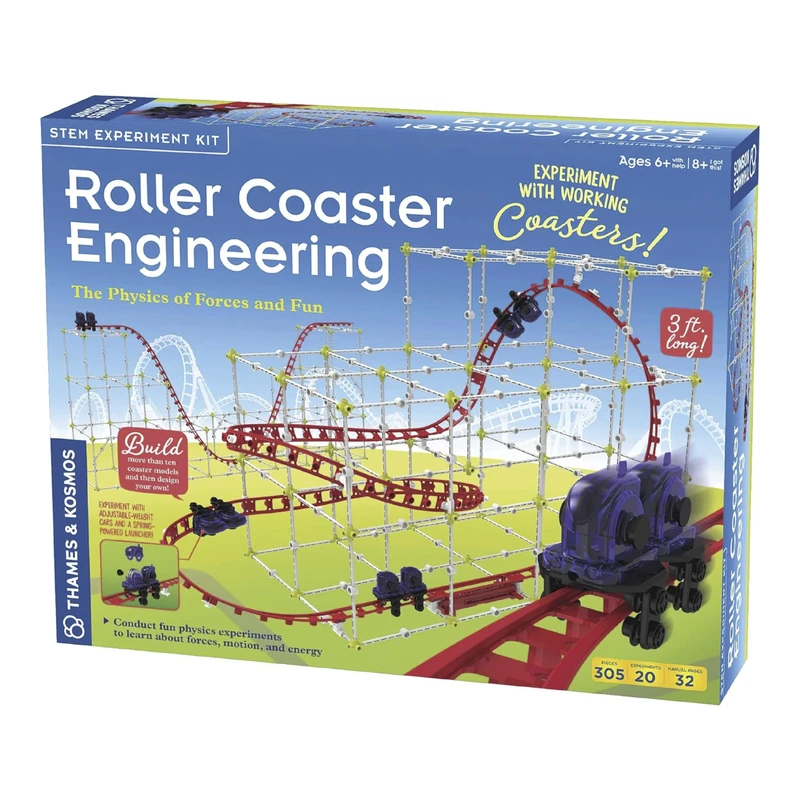 Thames & Kosmos Roller Coaster Engineering Kit | STEM Toys for Kids Age 6+ | Educational Science Experiment Kit | Build & Learn Physics, Force & Motion | Fun for Boys & Girls | Perfect for Gifting