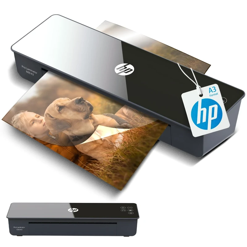 HP Pro Laminator 600 A3 Laminator 75/80-125 Micron + Laminating Pouches 3164