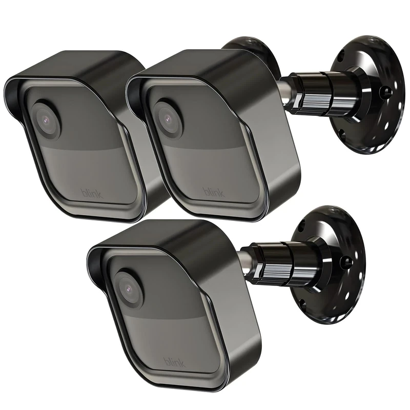 All-New Blink Outdoor Camera Housing and Mounting Bracket, Weatherproof Protective Cover and 360 Degree Adjustable Mount for Blink Outdoor Indoor Home Security Camera System (Black, 3 Pack)
