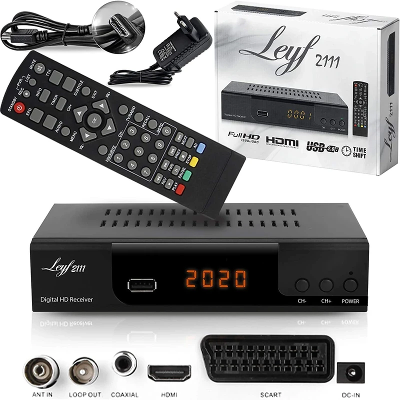 Digital Cable TV Receiver (DVB-C, HDTV, HDMI, SCART, USB 2.0) + HDMI Cable