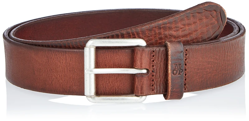 Marc OߴPolo Men’s Leather Belt with Metal Buckle, Brown (Oyster Gray), 90 cm - Image 1