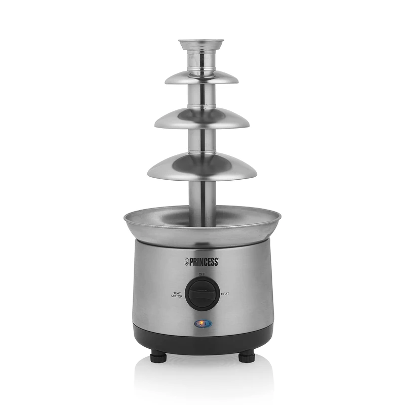 Princess 01.292999.01.001 Schokoladenbrunnen XXL Chocolate Fountains, Stainless Steel, Plastic, Silver