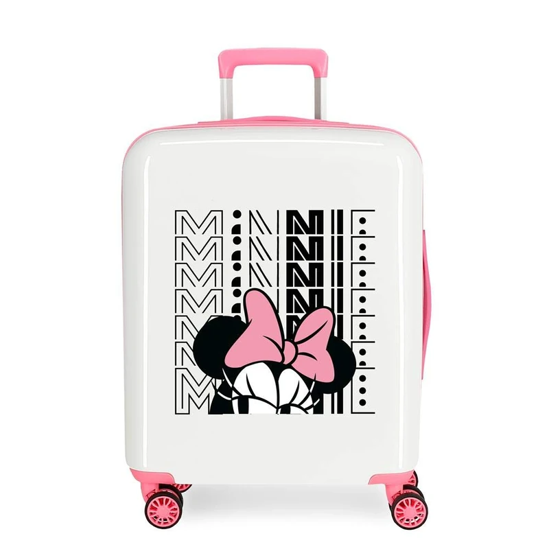 Disney Pretty Minnie Multi-Coloured Cabin Suitcase 40 x 55 x 20 cm Rigid ABS Integrated TSA Closure 38.4L 2 kg 4 Wheels Double Hand Luggage