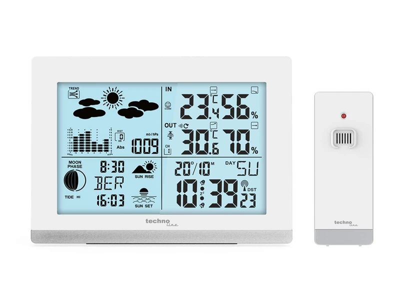Technoline WS6762 White Wireless Weather Station WS6762 with Outdoor Transmitter White
