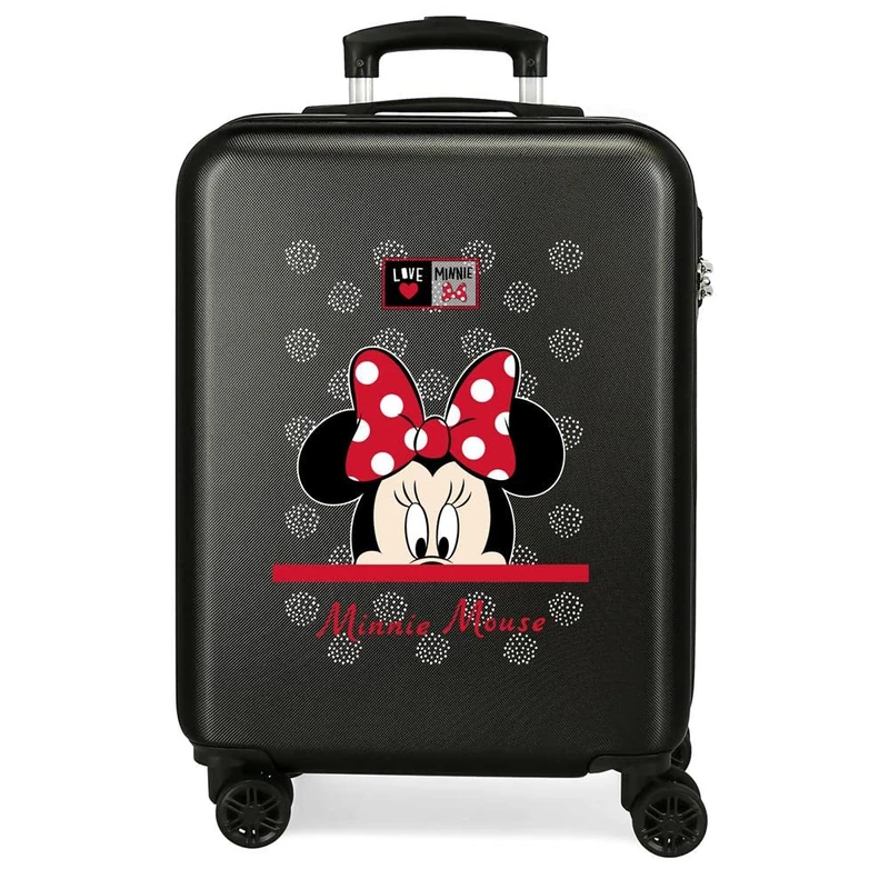 Disney My Pretty Bow Cabin Suitcase Black 38 x 55 x 20 cm Rigid ABS Side Combination Closure 34L 2.7 kg 4 Wheels Double Hand Luggage
