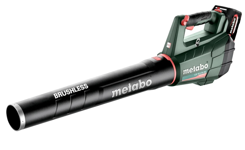 metabo Cordless Leaf Blower LB 18 LTX BL - 601607650-18 V - Quiet Battery Leaf Blower with Strong Motor and Constant Blowing Force - Includes 2 Batteries and Charger