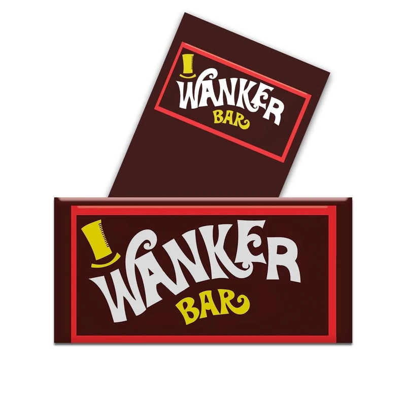 2 Pack - Wanker Bar - Funny Chocolate Novelty Wrappers Insults Joke Valentines Fathers Mothers Day Birthday Secret Santa Gift Present Rude (Chocolate Bar Not Included)