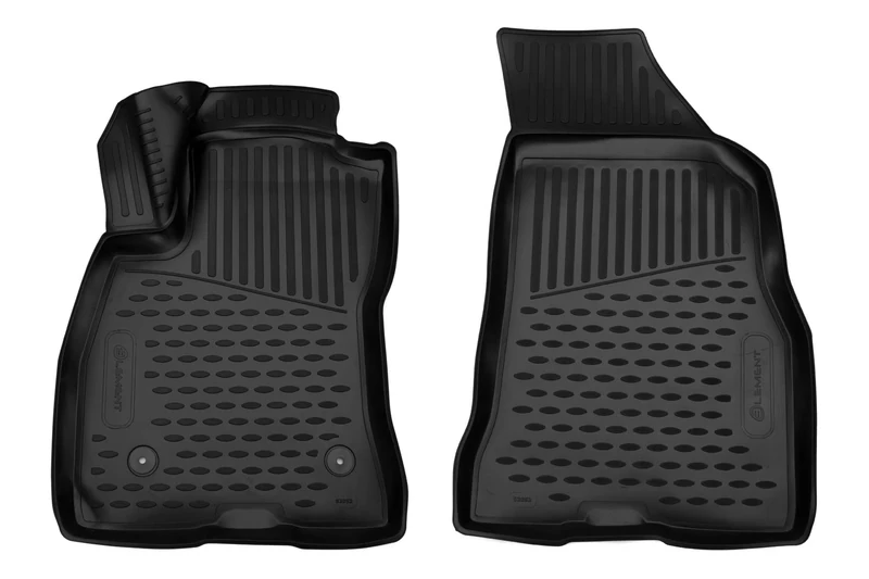 Tailor-made rubber floor mats for Fiat Doblo II 2010 -> 2 pieces front