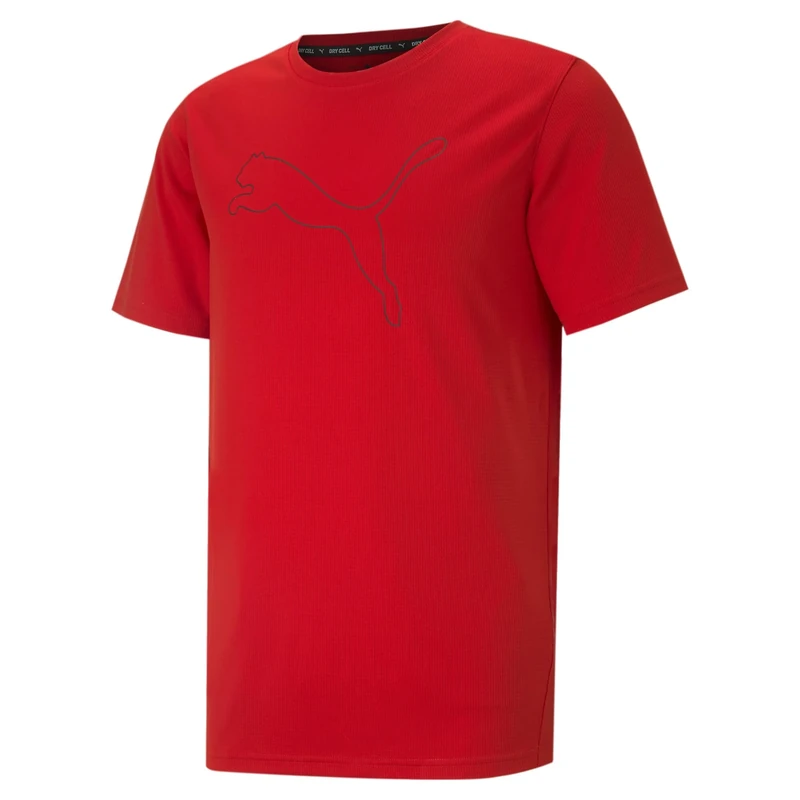 PUMA Men's Performance Cat Tee T-Shirt, High Risk Red, S