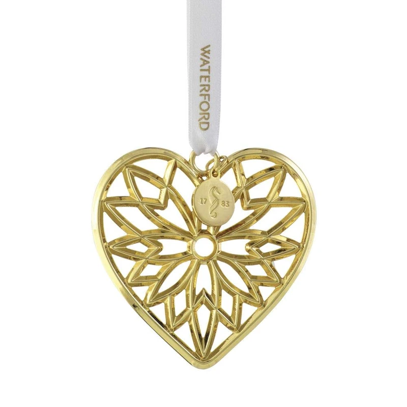 Christmas Heart Golden Ornament