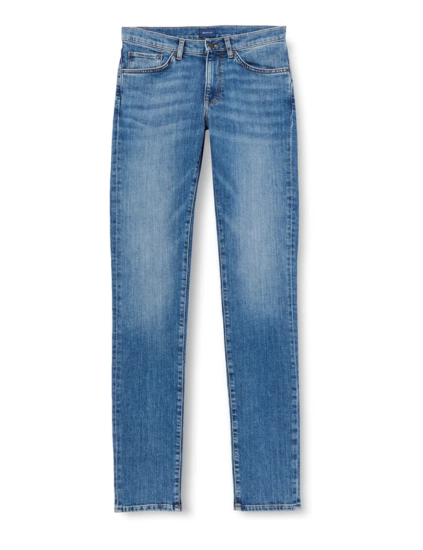 GANT Men's 1000308-971-30-36 Hayes Jeans, MID Blue Worn in, 30/36
