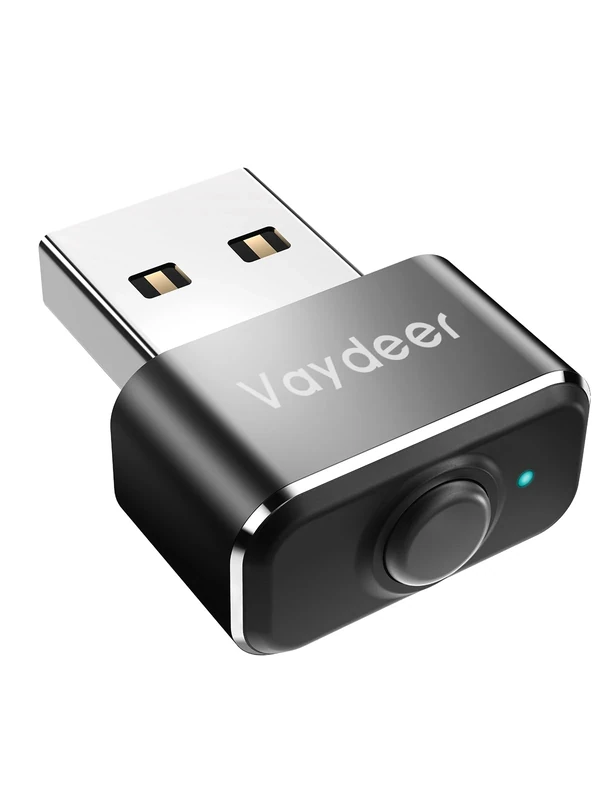 VAYDEER Undetectable USB Mouse Jiggler UK [Aluminum Alloy] - 3 Movement Modes, Plug & Play Security, Works with Teams/Zoom (ISO27001 Certified)