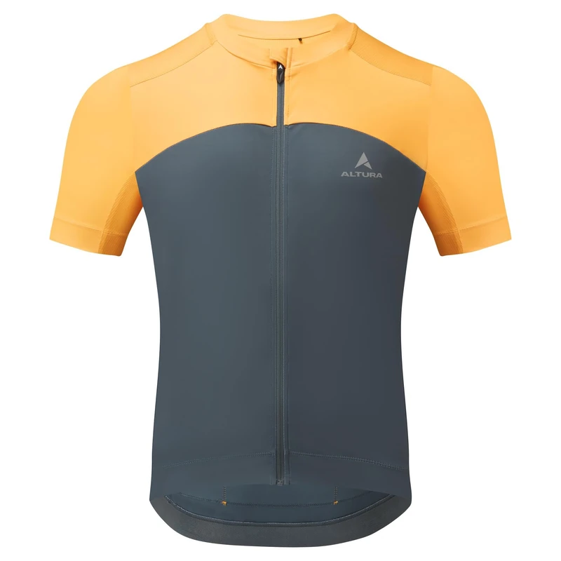 Altura Airstream Short Sleeve Cycling Jersey for Men - Lightweight Breathable Road Bike Jersey with Moisture Wicking Fabric, 3 Rear Pockets, Full Zip - Summer Cycling Top for Road, Gravel & MTB Riding
