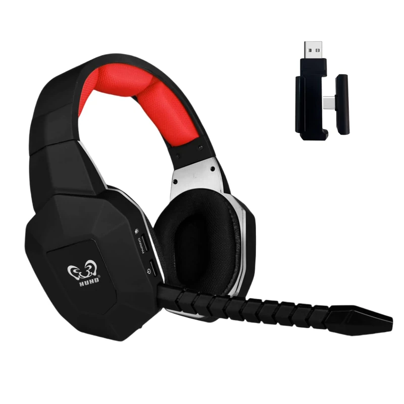 HUHD Wireless Gaming Headset - 2.4G & Bluetooth for PS5, PC