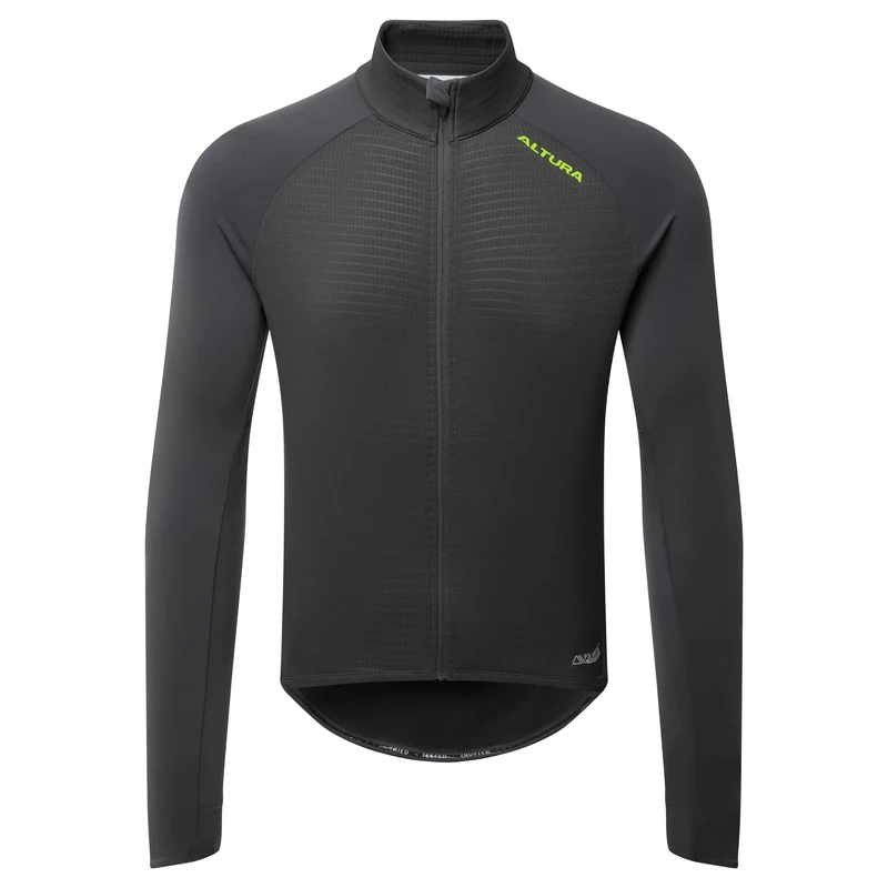 Altura Mens Icon Long Sleeve Windproof Reflective Thermal Cycling Jersey - Carbon - Large